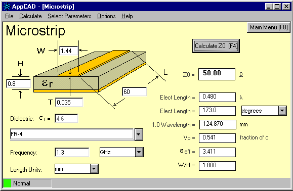 Calcul d'une Ligne par F5LGJ