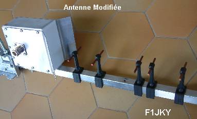 Antenne Tonna 25élts 13cm modifiée par F1JKY