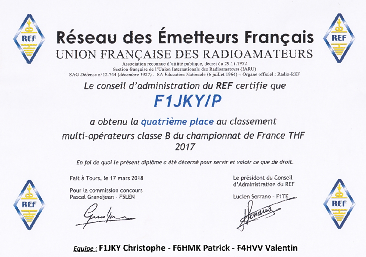 Coupe de France THF 2017 - 4ème place Classe B Multi-Op